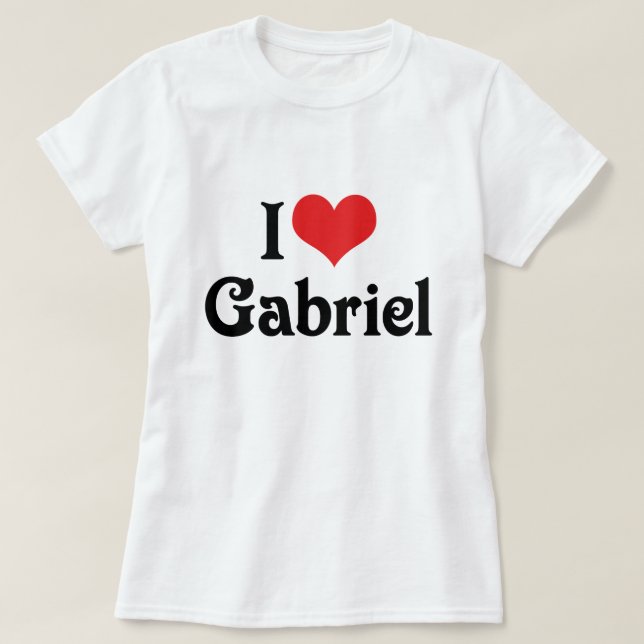 Jag älskar Gabriel Tee Shirt (Design framsida)