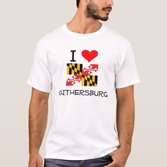 Jag älskar Gaithersburg Maryland Tröja (Framsida)