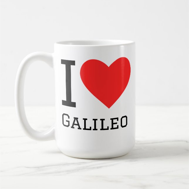 Jag älskar Galileo  Kaffemugg (Vänster)