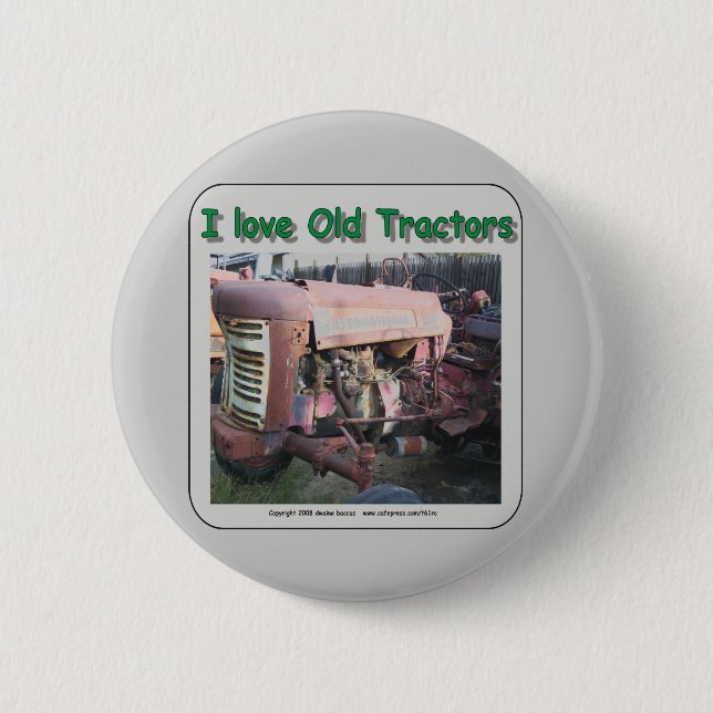 Jag älskar gammala IH-traktorer Knapp (Framsida)