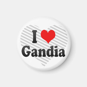 Jag älskar Gandia, Spanien Magnet