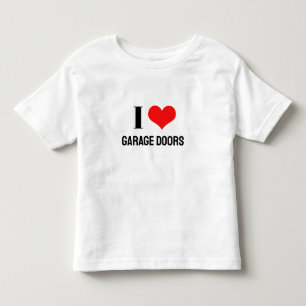 Jag älskar garageportar jul rött hjärta rolig pres t shirt