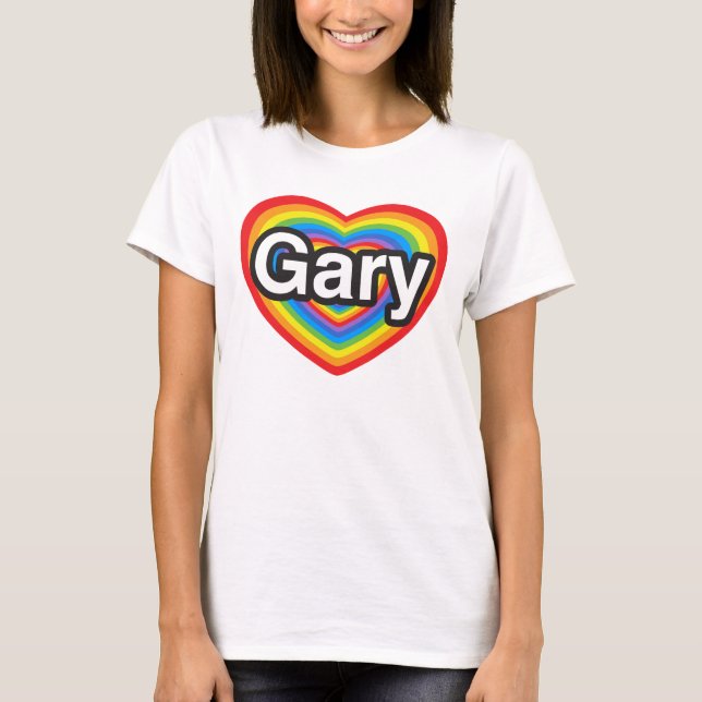 Jag älskar Gary. Jag älskar dig Gary. Hjärta T Shirt (Framsida)