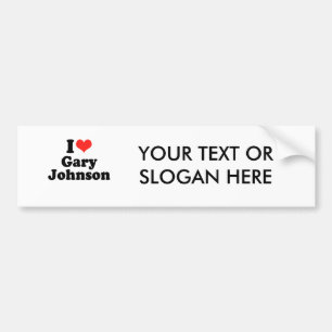 Jag älskar Gary Johnson Bildekal