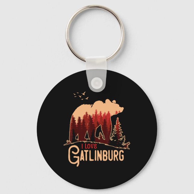 Jag älskar Gatlinburg Tennessee  Nyckelring (Framsida)