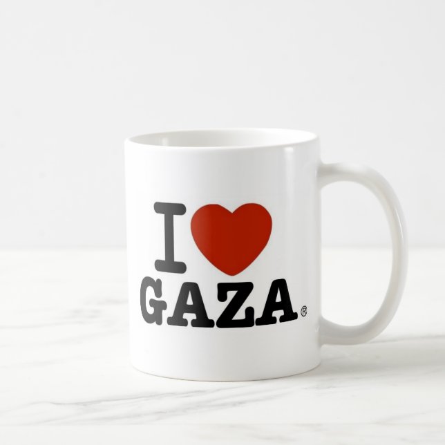 Jag älskar Gaza Kaffemugg (Höger)