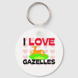 Jag älskar Gazelles Nyckelring