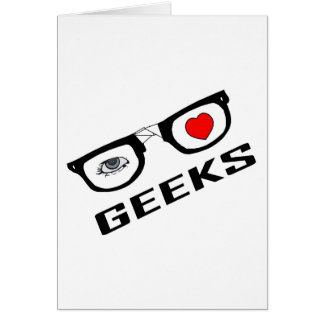 Jag älskar Geeks Hälsningskort