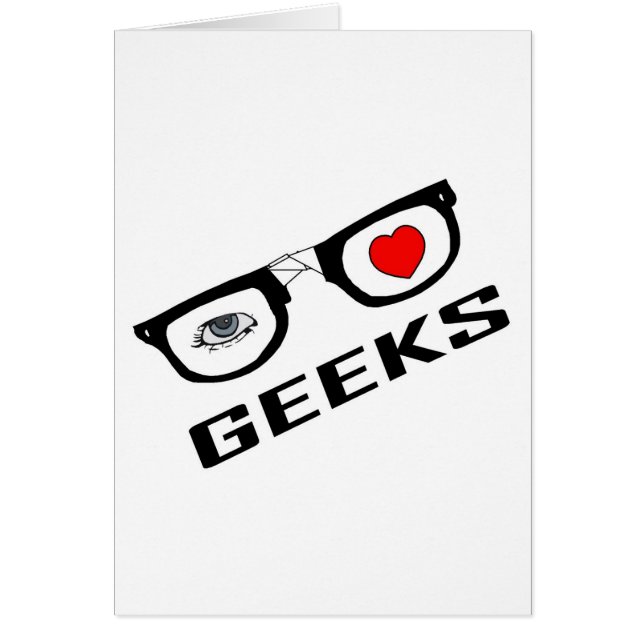 Jag älskar Geeks Hälsningskort (Framsidan)