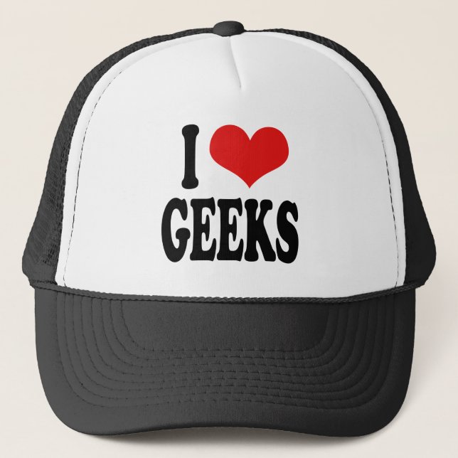 Jag älskar Geeks Truckerkeps (Framsida)