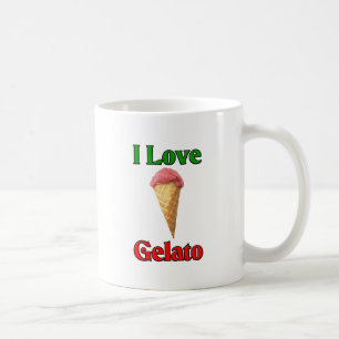 Jag älskar Gelato (italiensk glass) Kaffemugg