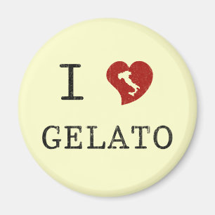 Jag älskar Gelato Magnet