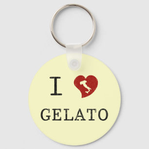Jag älskar Gelato Nyckelring