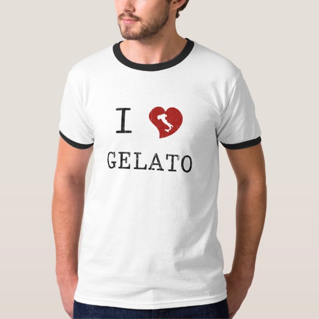 Jag älskar Gelato Tee (Framsida)
