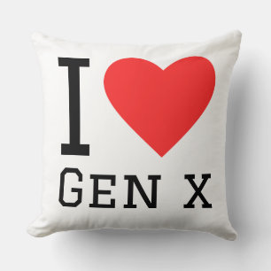 Jag älskar gen x kudde