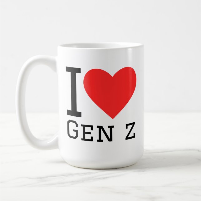 Jag älskar gen z kaffemugg (Vänster)