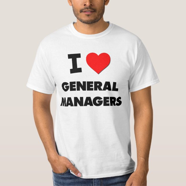 Jag älskar generalen chefer tee shirt (Framsida)