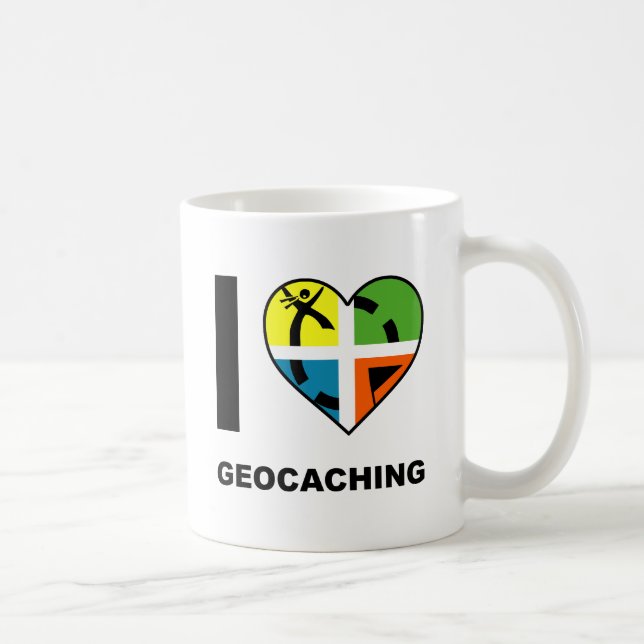 Jag älskar Geocaching Rolig Mugg (Höger)