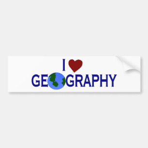Jag älskar geografi bildekal