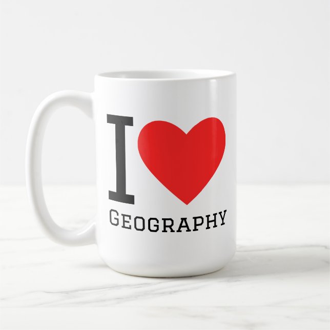 Jag älskar geografi  kaffemugg (Vänster)