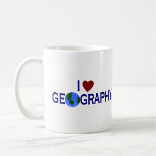 Jag älskar geografi kaffemugg