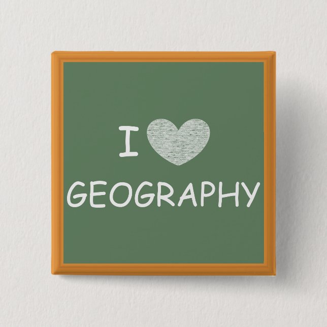 Jag älskar geografi knapp (Framsida)