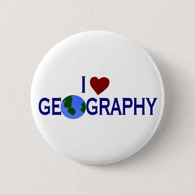 Jag älskar geografi knapp (Framsida)