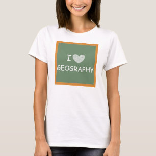 Jag älskar geografi t shirt