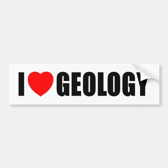 Jag älskar geologi bildekal (Framsidan)
