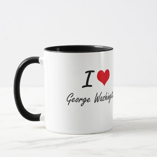 Jag älskar George Washington Mugg (Vänster)