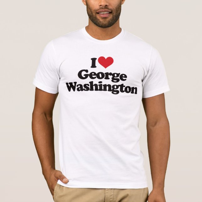 Jag älskar George Washington Tee (Framsida)