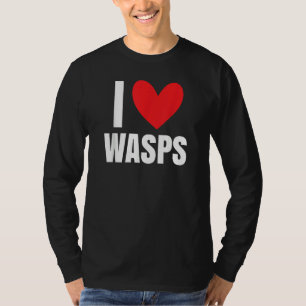 Jag älskar getingar bin flygande insektsbo geting t shirt