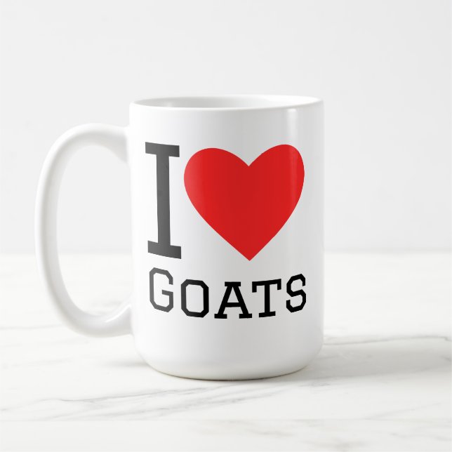 Jag älskar getter kaffemugg (Vänster)