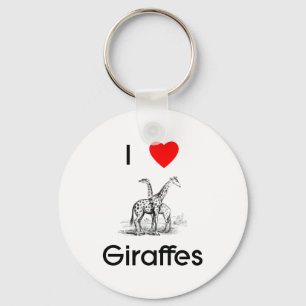 Jag älskar giraff Keychain Nyckelring