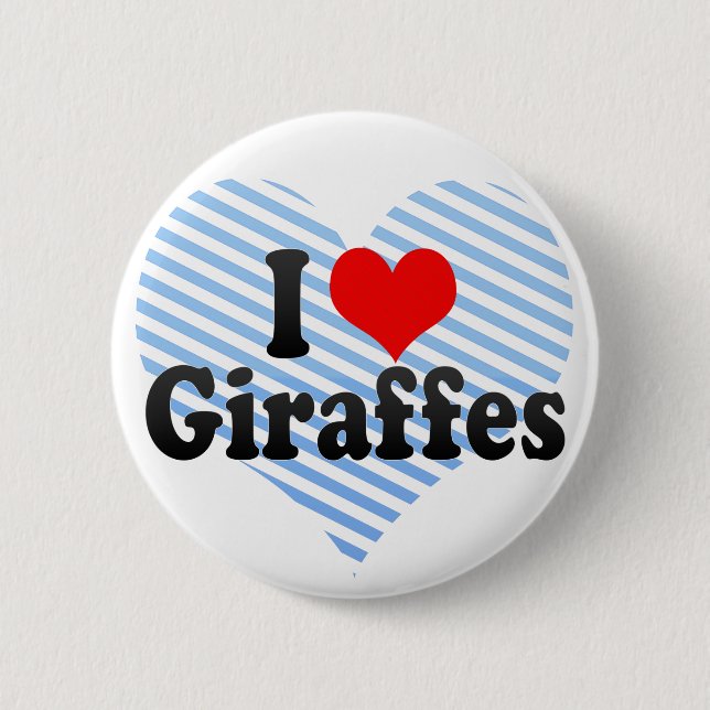 Jag älskar giraff knapp (Framsida)