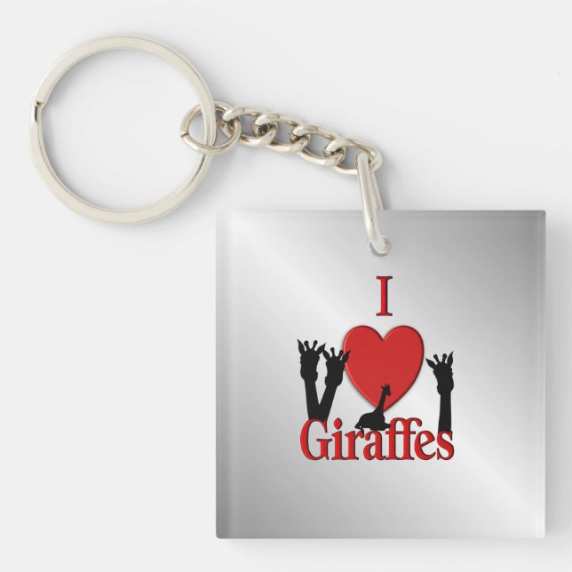 Jag älskar giraffer silver (Framsidan)