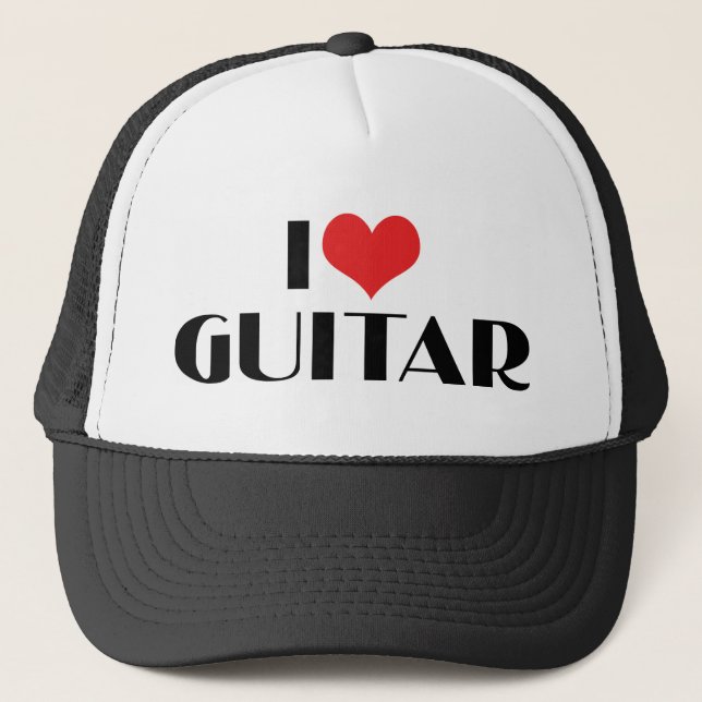 Jag älskar gitarr truckerkeps (Framsida)