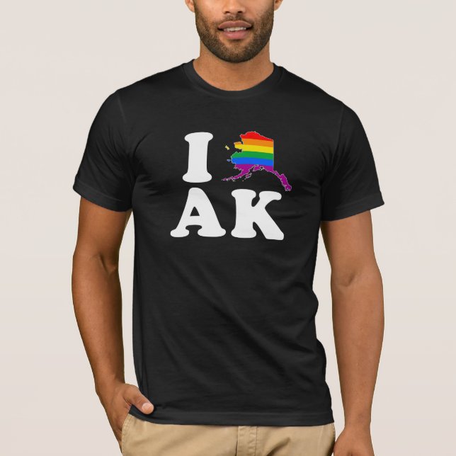 JAG ÄLSKAR GLADA ALASKA - VIT - .PNG TEE SHIRT (Framsida)