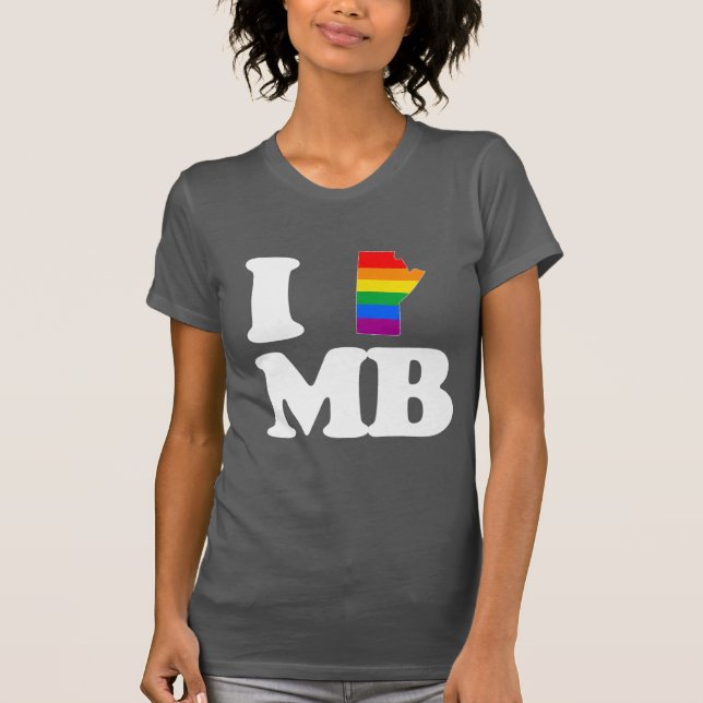 JAG ÄLSKAR GLADA MANITOBA - VIT - .PNG TEE (Framsida)