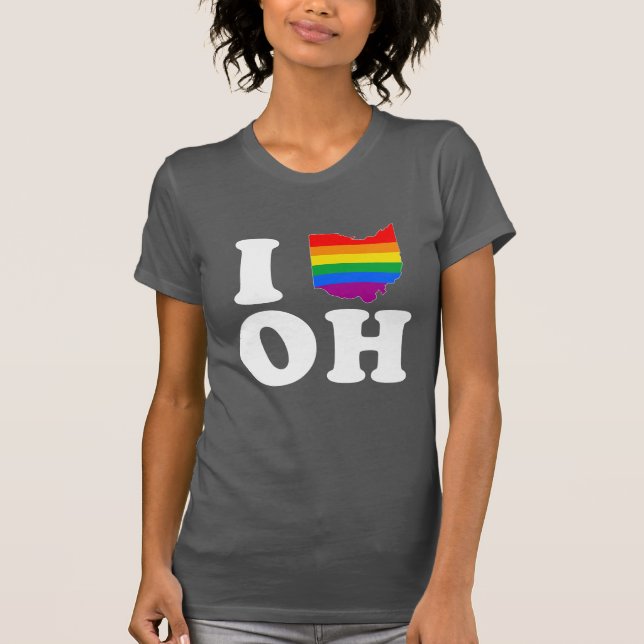 JAG ÄLSKAR GLADA OHIO - VIT - .PNG TEE SHIRT (Framsida)