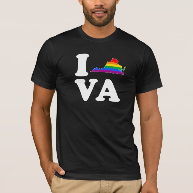 JAG ÄLSKAR GLADA VIRGINIA - VIT - .PNG T-SHIRT (Framsida)