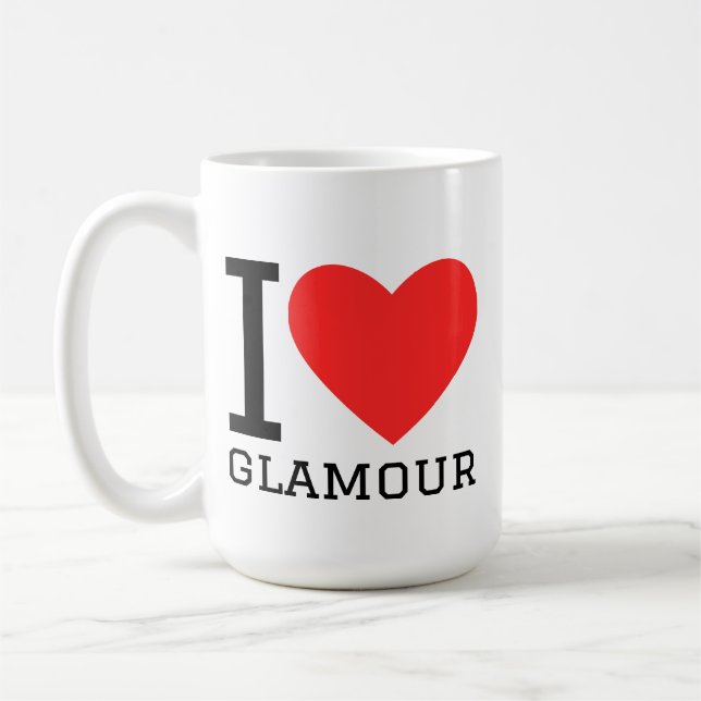 Jag älskar glamour kaffemugg (Vänster)