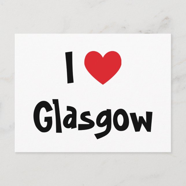 Jag älskar Glasgow Vykort (Framsida)