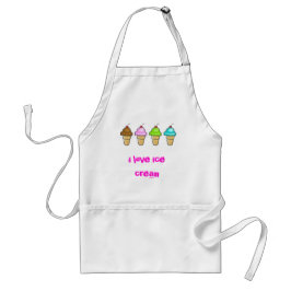 jag älskar glass förkläde