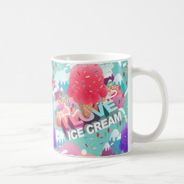 jag älskar glass kaffemugg (Höger)