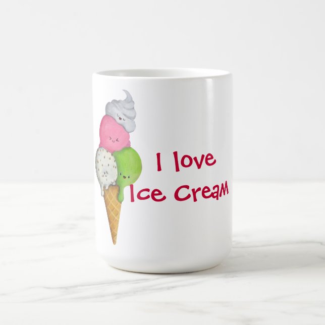 Jag älskar glass kaffemugg (Center)