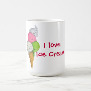 Jag älskar glass kaffemugg