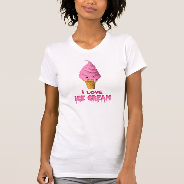 Jag älskar glass tee shirt (Framsida)