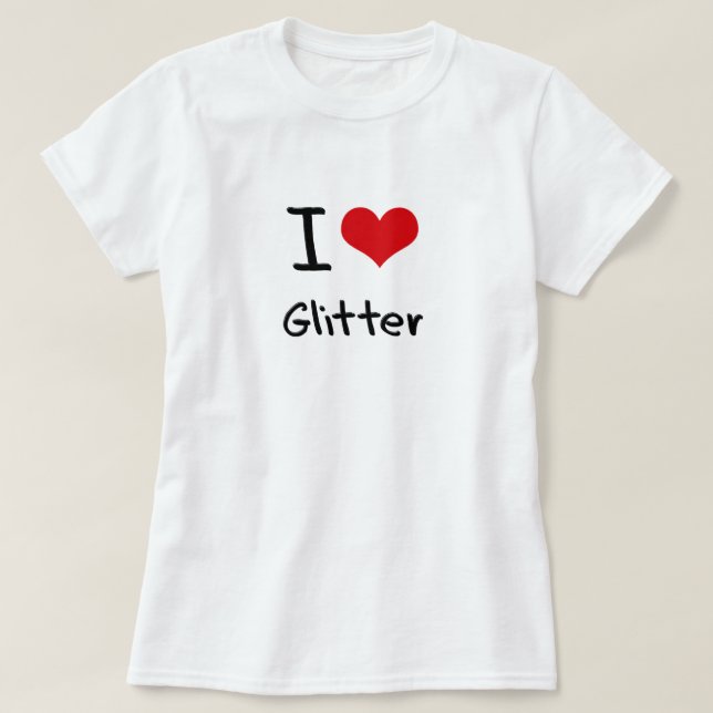 Jag älskar glitter tee (Design framsida)