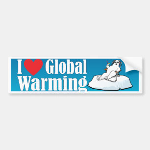 Jag älskar global värme bildekal